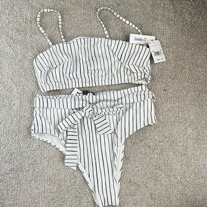 Vitamin A striped bikini top- new with tags